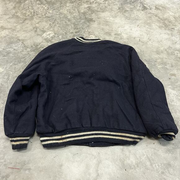 Vintage Trophy Jackets Size 48 Blue Letterman's Varisty Jacket "M" Football USA - Picture 6 of 7
